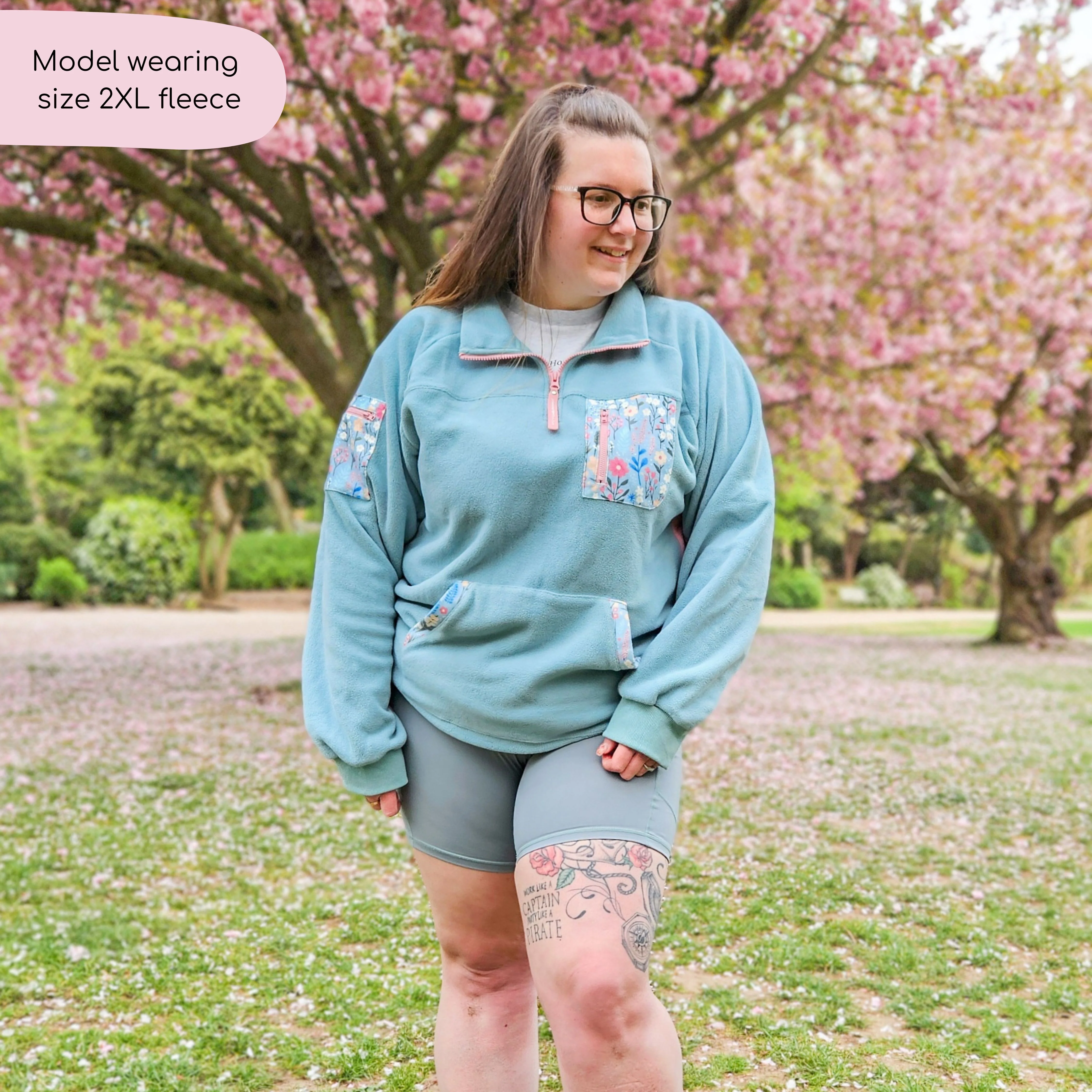 1/4 Zip Fleece - Fleece - Whimsical Wildflowers - Image 14