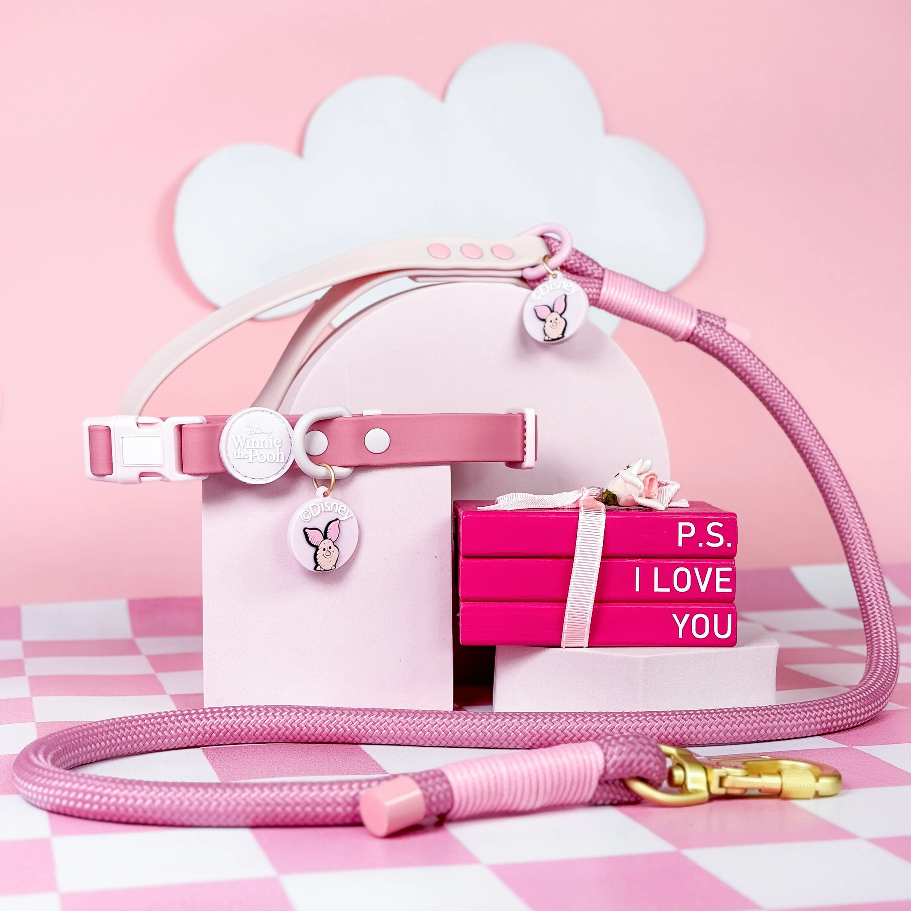 Disney© 4ft Rope Lead - Piglet - Pink - Image 15