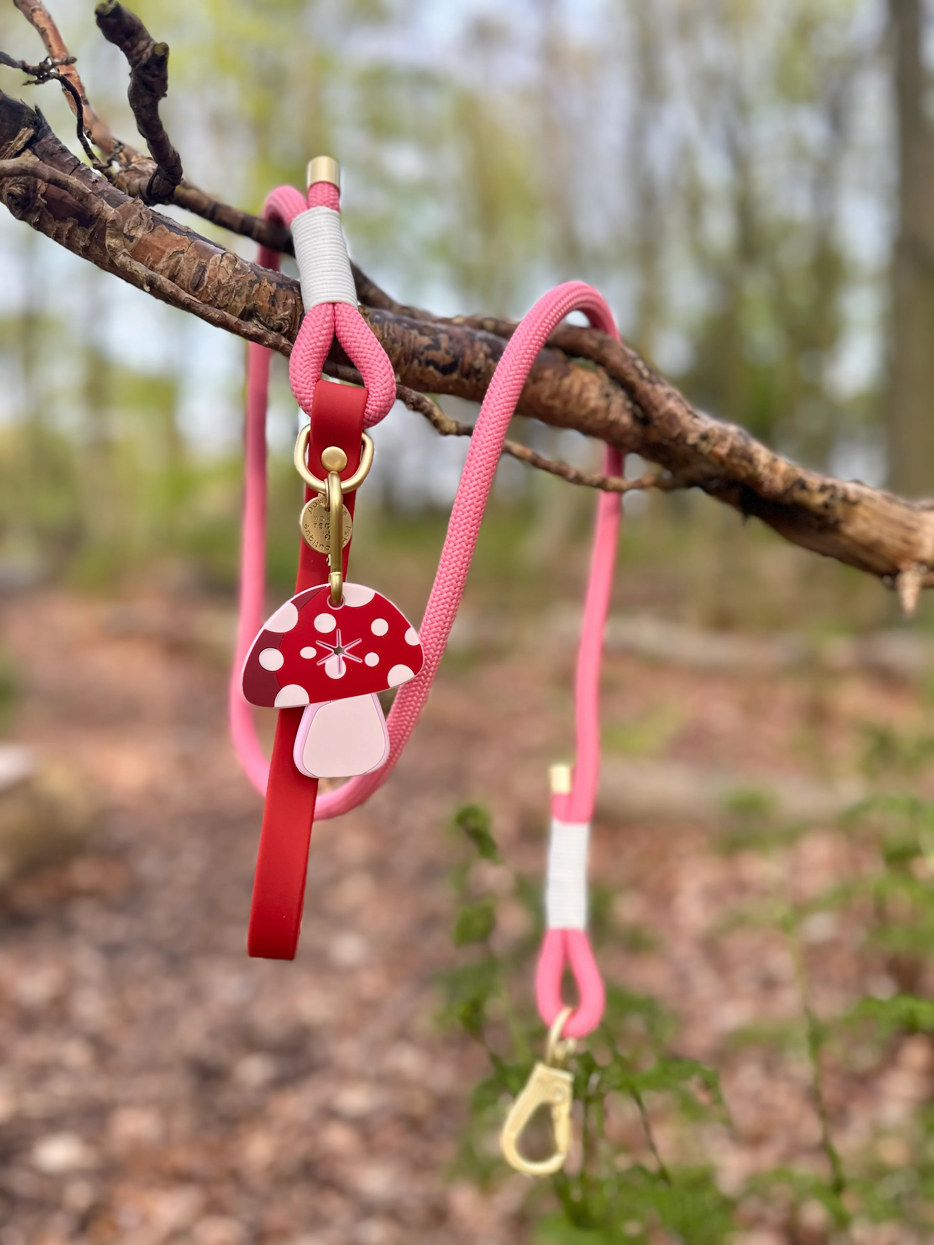 4ft Rope Lead - Red + Pink - Image 9