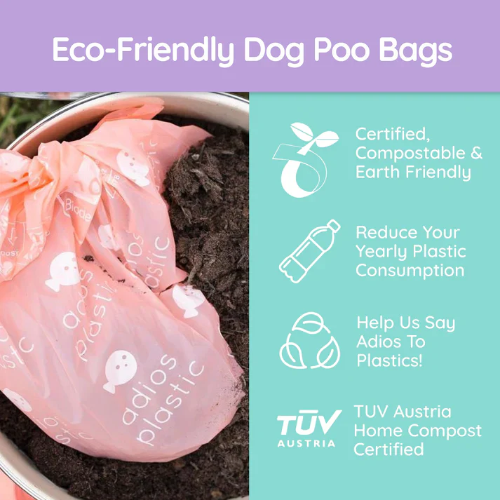 Adios Compostable Dog Poo Bags Rainbow (120 Bags) - Image 3