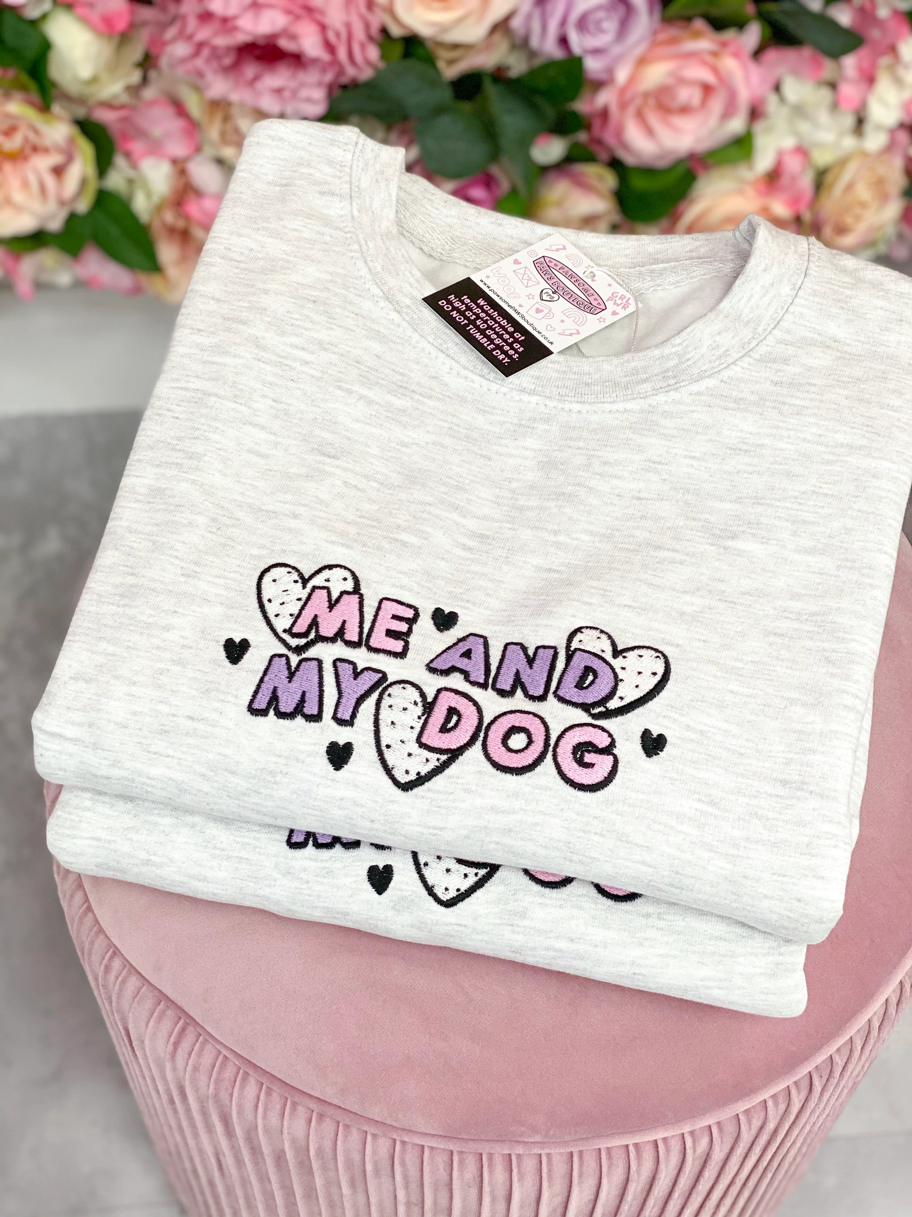 Embroidered Sweatshirt - Me And My Dog - Image 3