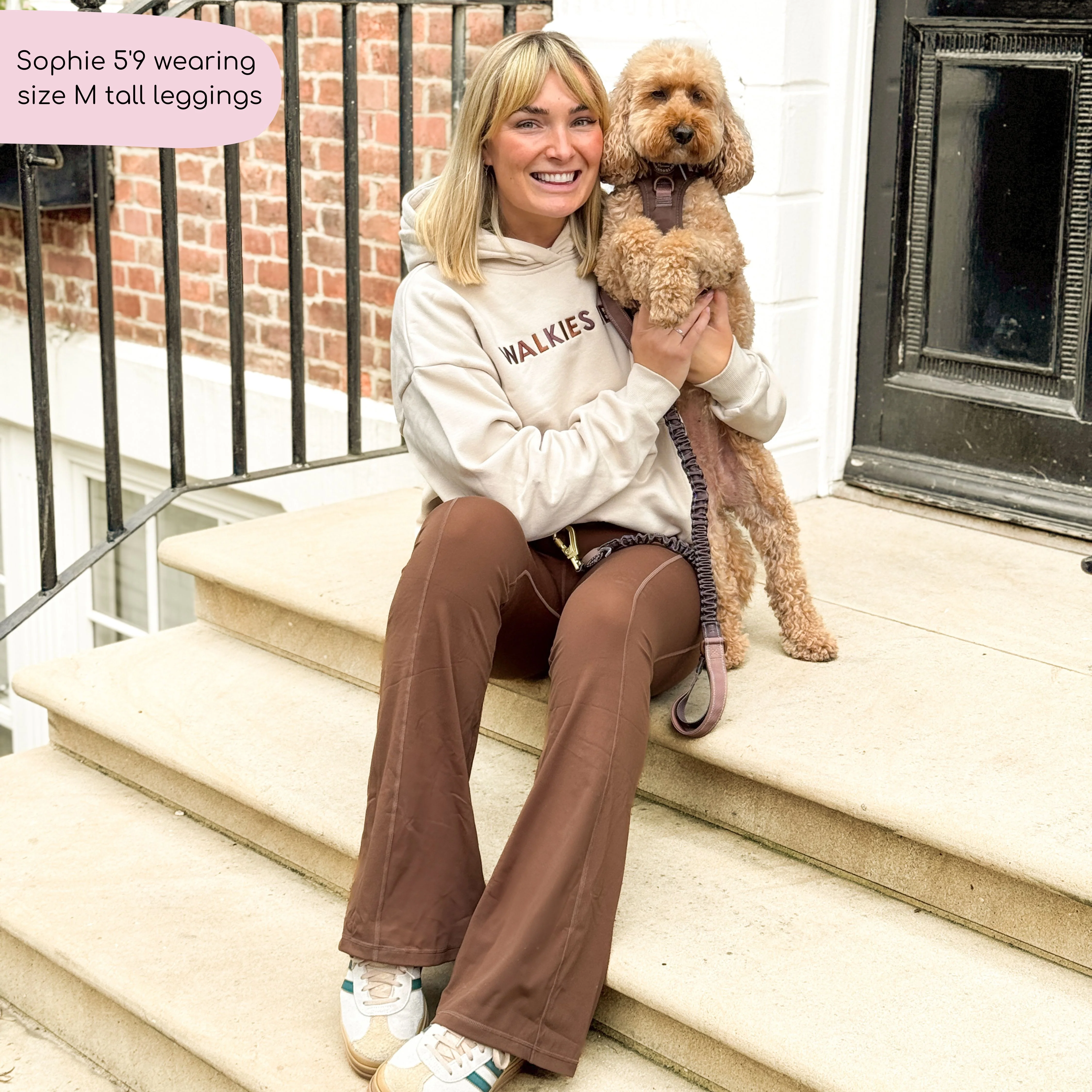 Flared Leggings - Brown - Image 5