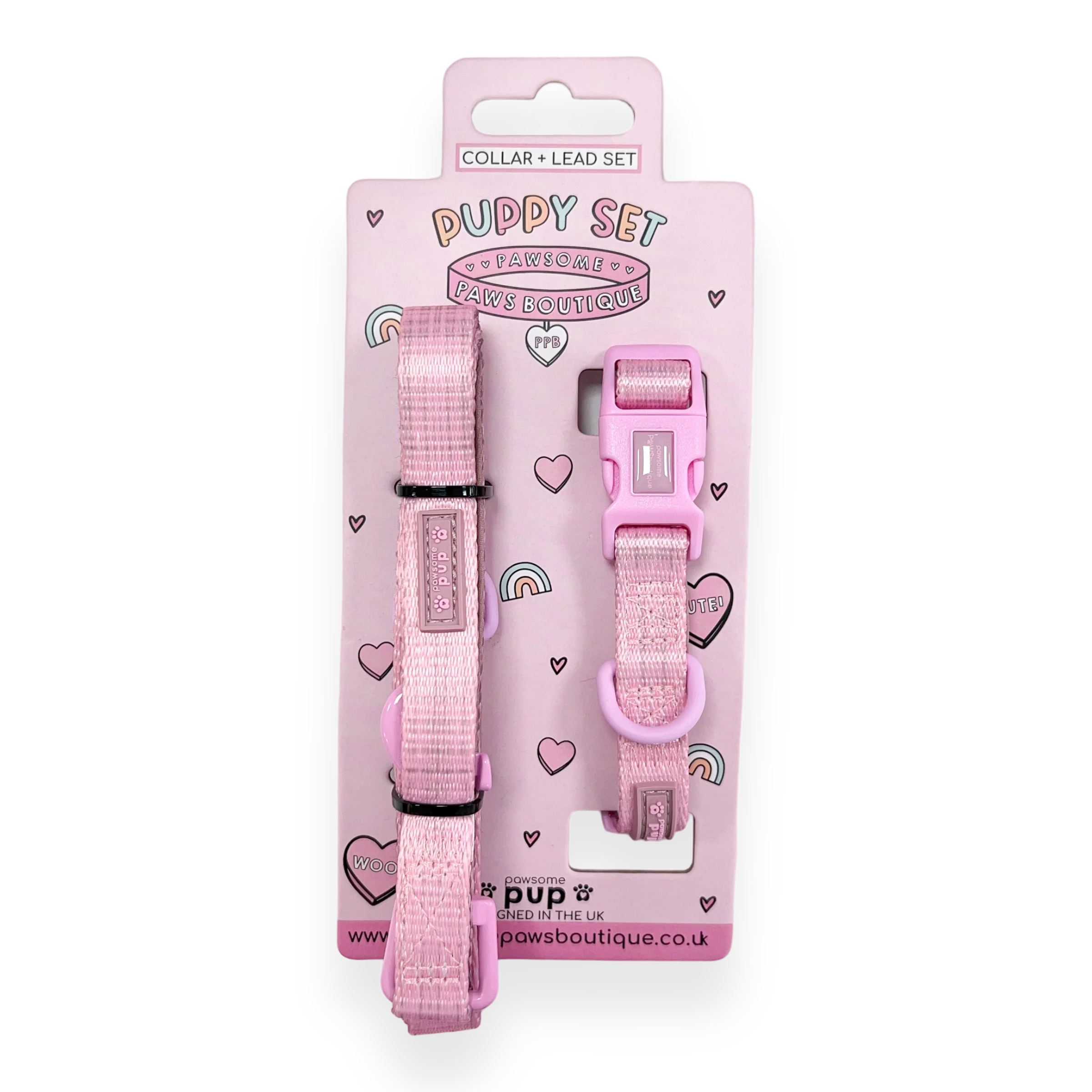 Pawsome Pup Collar and Lead Set - Pink - Image 3
