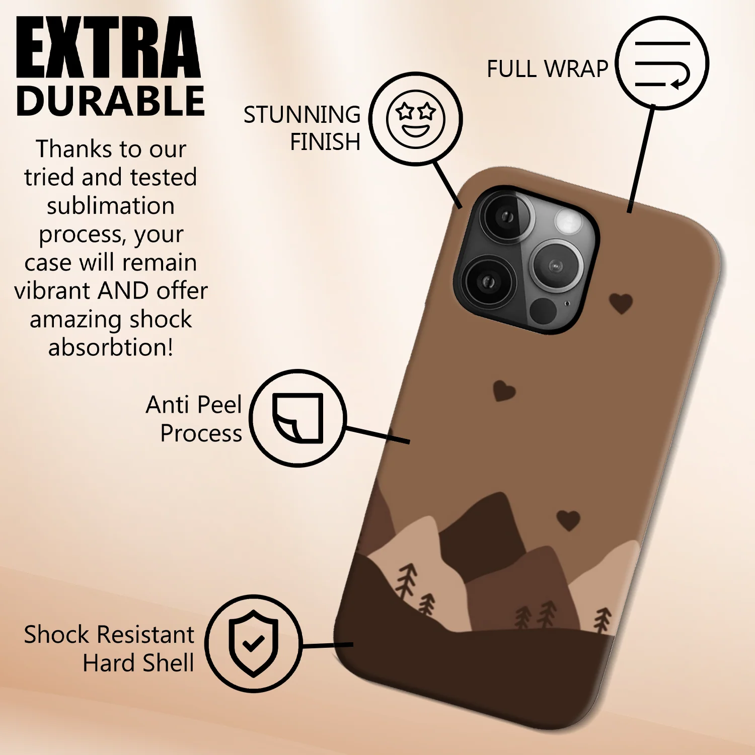 Phone Case - Walkies Ready® Chocolate Brown - Image 3
