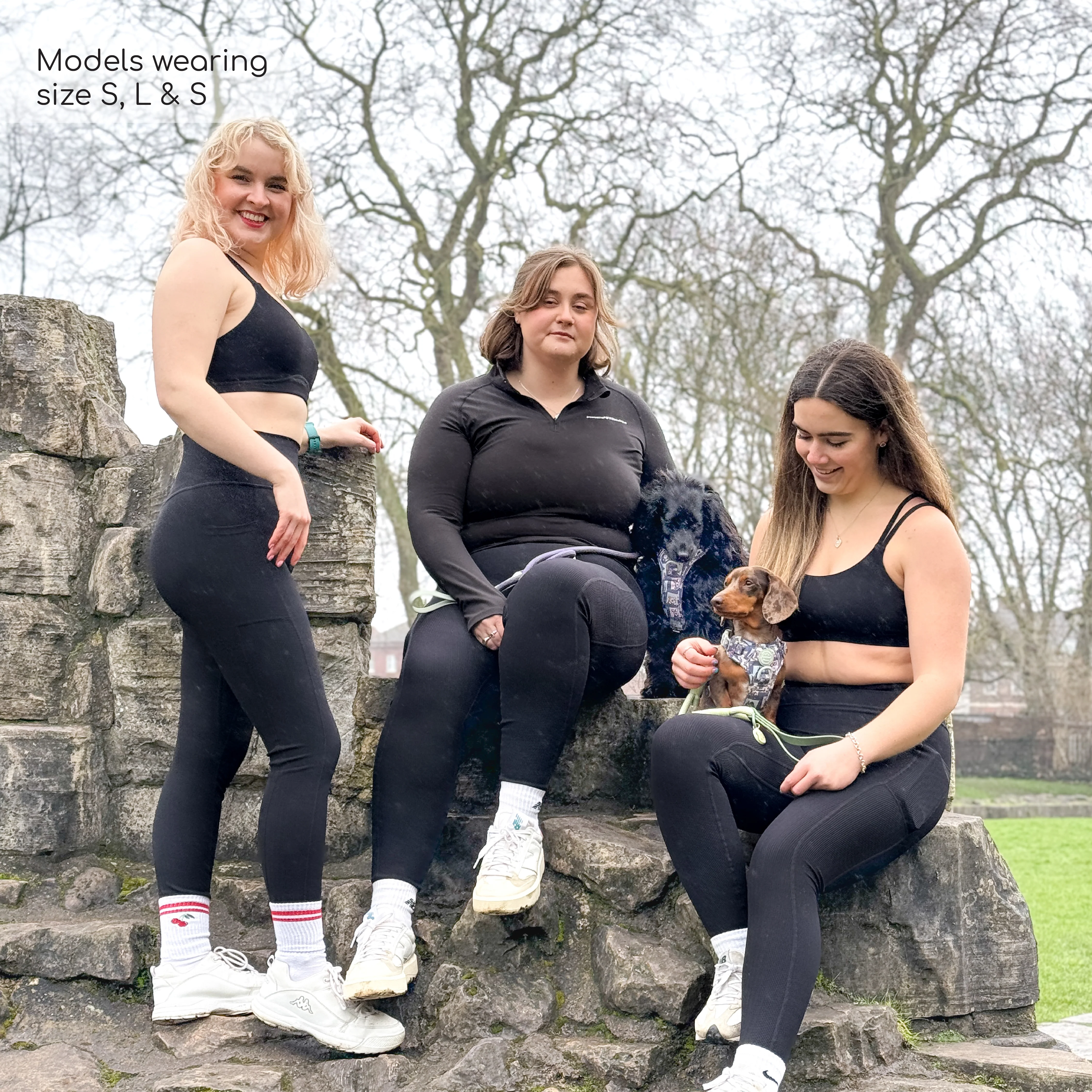 Ribbed Leggings - Black - Image 19
