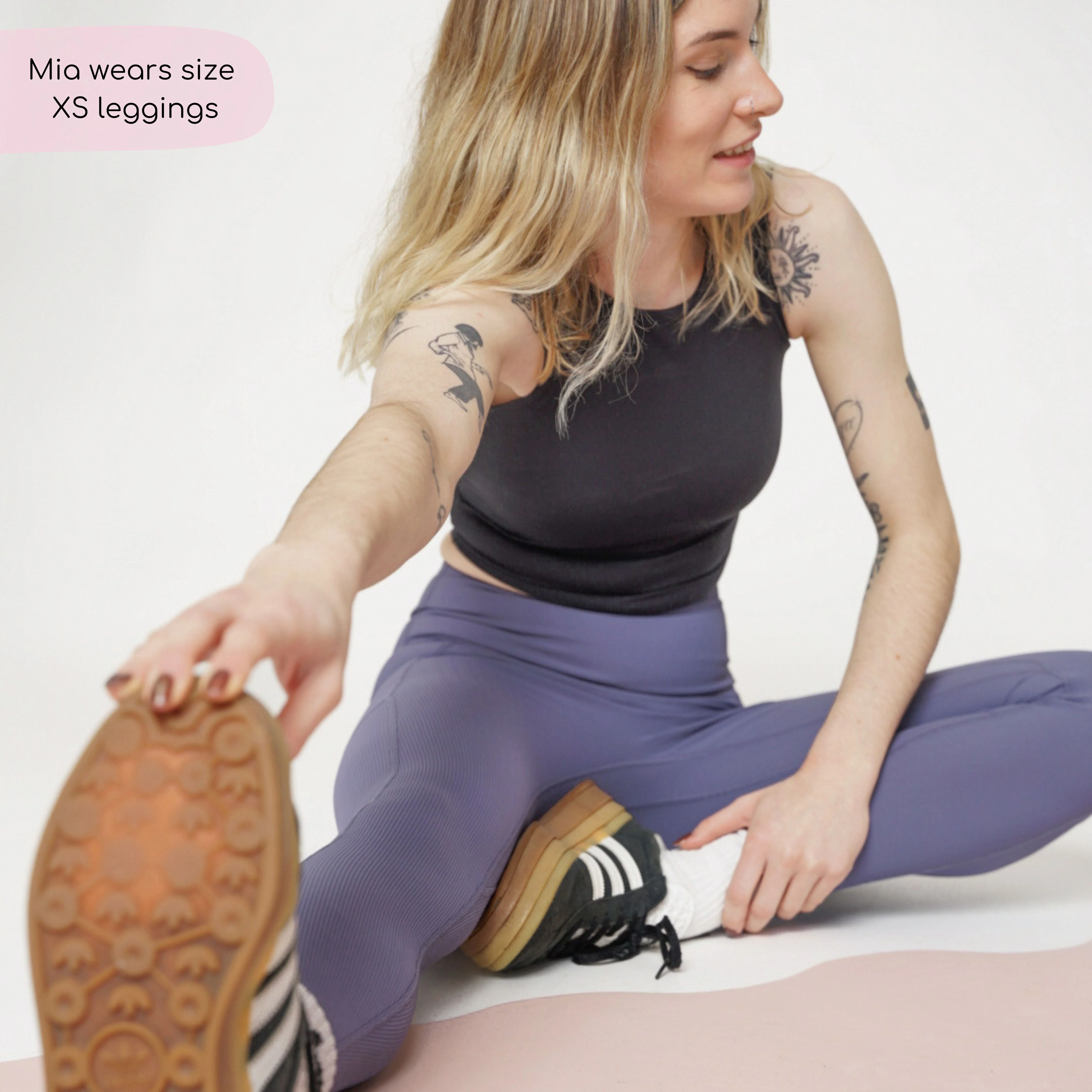 Ribbed Leggings - Indigo - Image 6