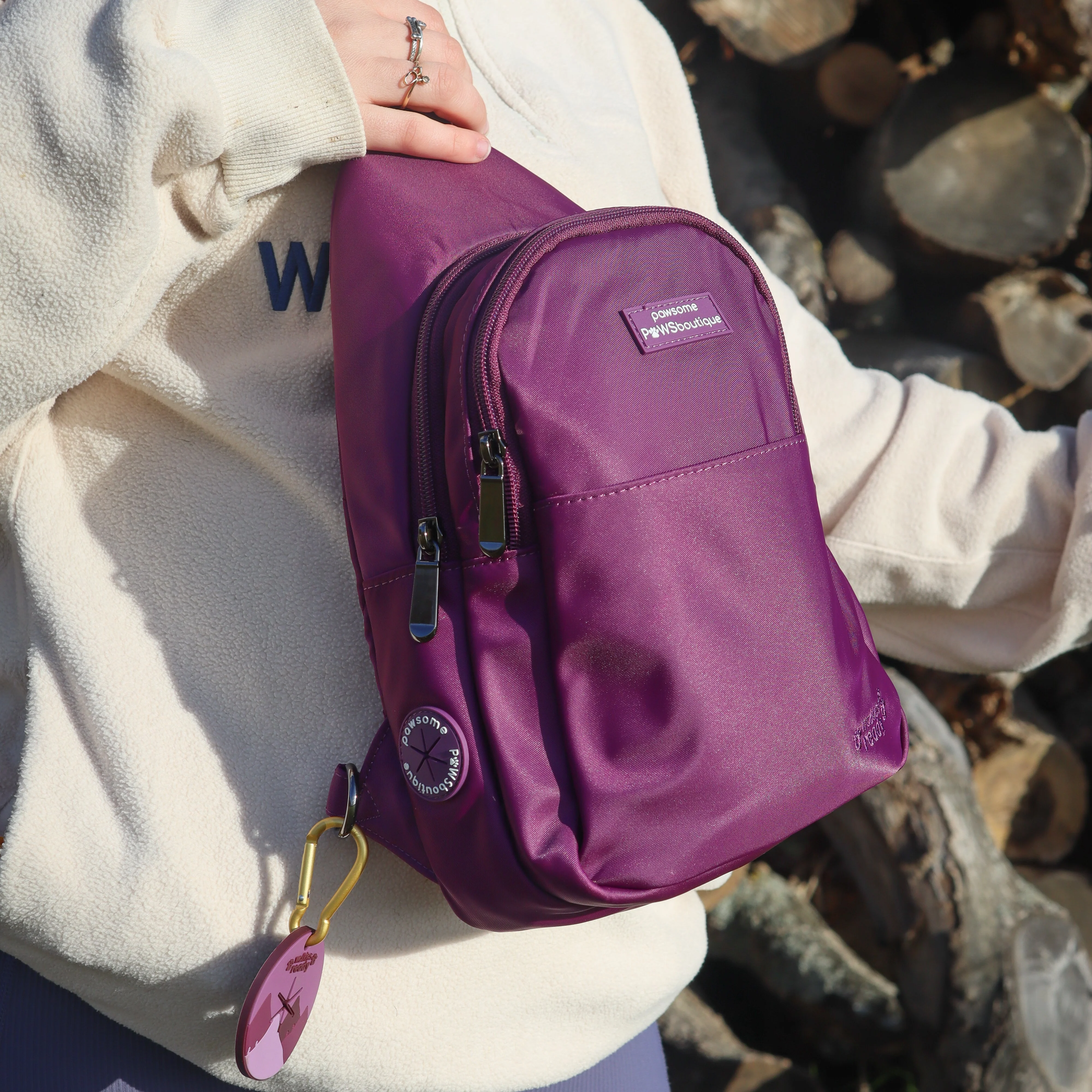 Sling Backpack - Walkies Ready® Plum - Image 18