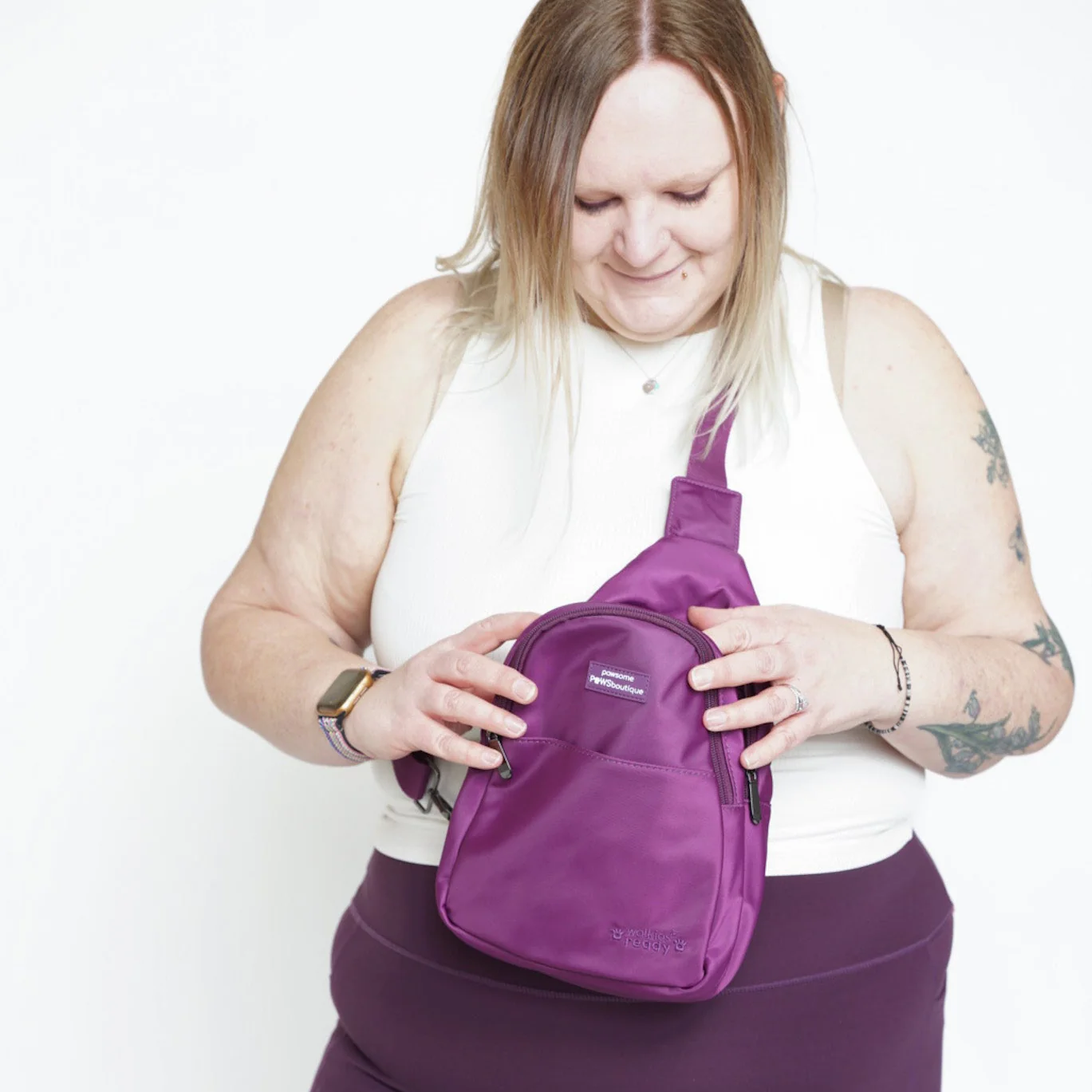 Sling Backpack - Walkies Ready® Plum - Image 7