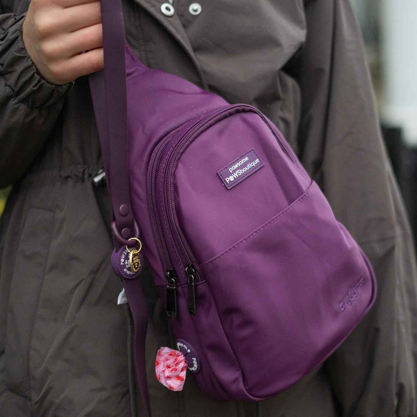 Sling Backpack - Walkies Ready® Plum - Image 9