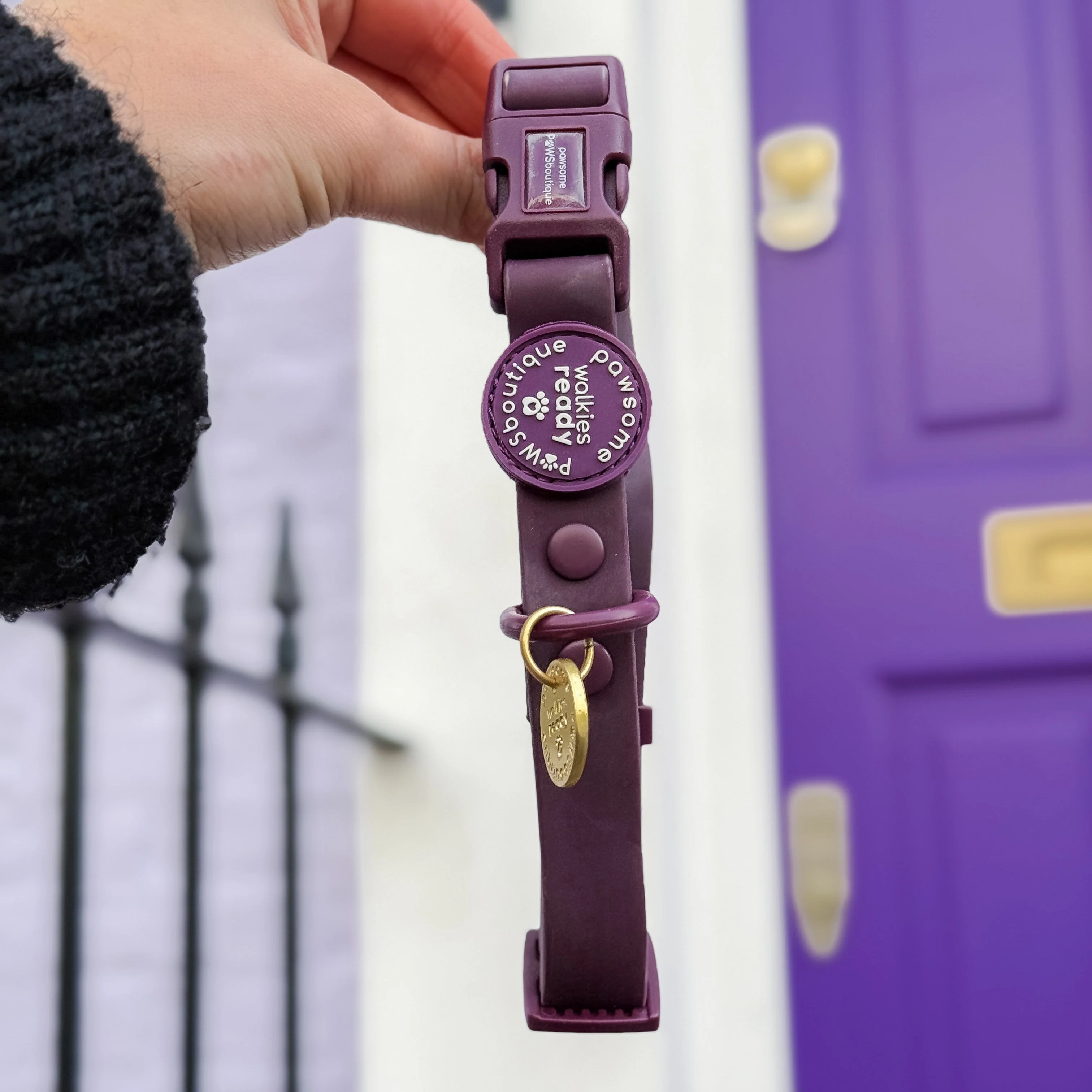 Waterproof Collar - Walkies Ready® Plum - Image 8